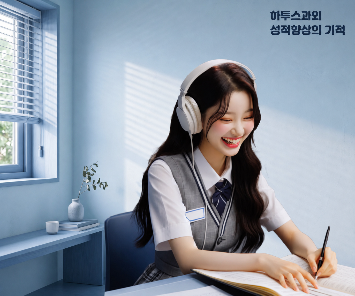 하투스과외 성적향상의 기적 – 웃는 여학생
